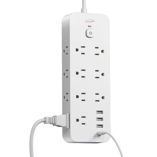 Surge Protector Power Strip with USB Ports, 14 AC Outlets with 4 USB Ports (1 USB C), 5 Feet Extension Cord with Multiple outlets, 1875W/15A, One Touch Switch Button, Wall Mountable for Home, Office