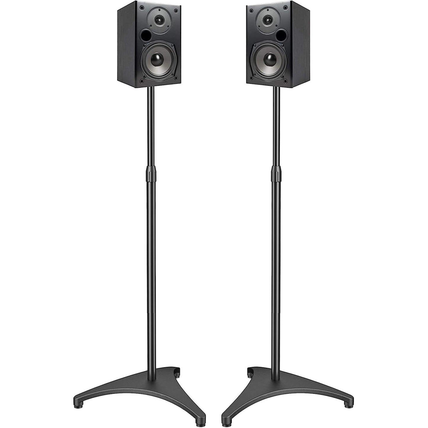 PERLESMITH Speaker Stand Adjustable - Extend 20" to 44" - Holds Satellite Speakers & Small Bookshelf Speakers up to 9 lbs, Floor Stands Compatible with Sony Bose Polk JBL Yamaha and Others - 1 Pair