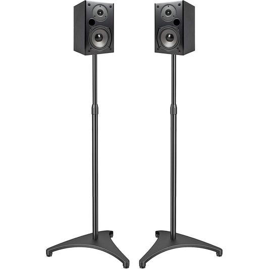 PERLESMITH Speaker Stand Adjustable - Extend 20" to 44" - Holds Satellite Speakers & Small Bookshelf Speakers up to 9 lbs, Floor Stands Compatible with Sony Bose Polk JBL Yamaha and Others - 1 Pair