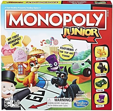 Monopoly Junior Board Game for 4 players, Ages 5 and up (Amazon Exclusive)