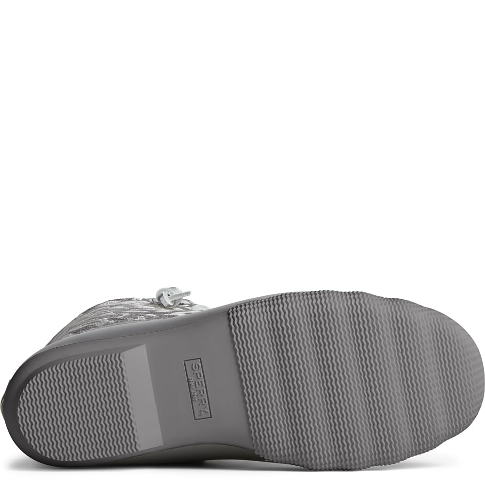 Sperry Ladies Footwear Women's Saltwater Seasonal Rain Boot, Silver Leopard, 5