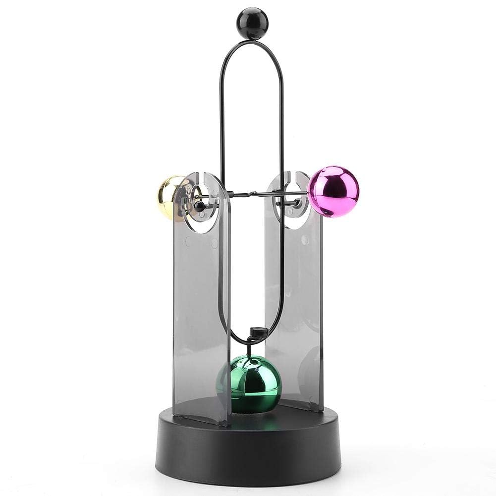 ZJchao Perpetual Motion Machine, Electronic Swinging Model, Art Craft Decoration Perpetual Motion Swing Balance Balls Office Desk Science Ornament Home Decor Gift(No Batteries Included)