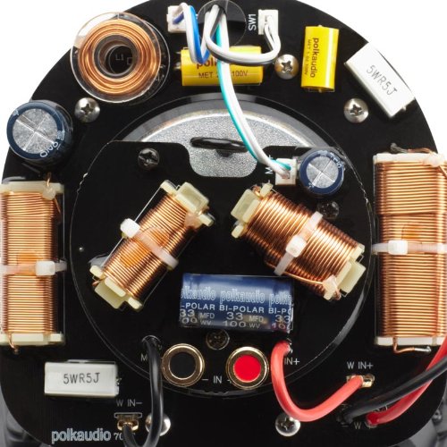 Polk Audio 70-RT 3-Way in-Ceiling Speaker (2.5” Driver, 7” Sub) - The Vanishing Series | Power Port | Paintable Grille | Dual Band-Pass Bass Ports White