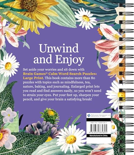 Brain Games - Calm: Word Search - Large Print (Brain Games Large Print)