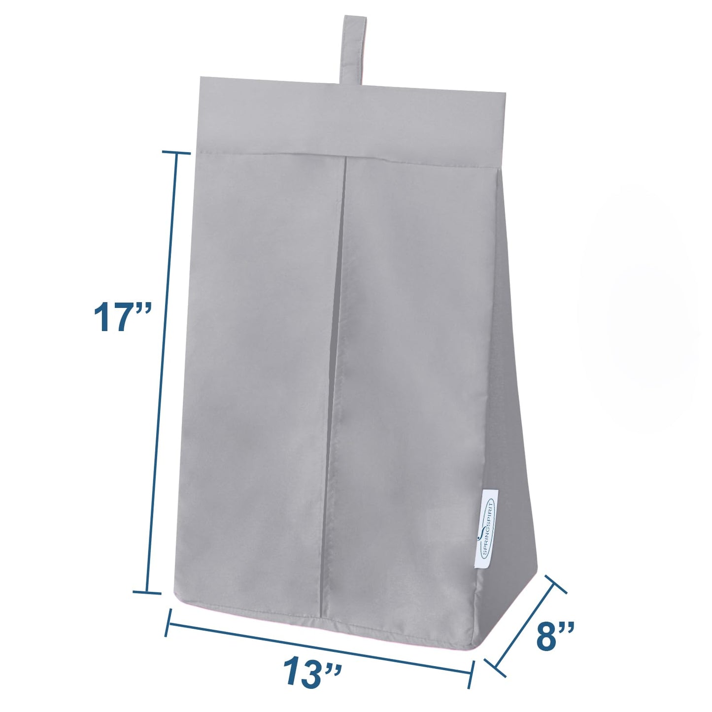 SPRINGSPIRIT Diaper Stacker Caddy Organizer Easy Access & Dustproof Portable Hand Free Diaper Holder for Adults or Nursery, Machine Washable Grey