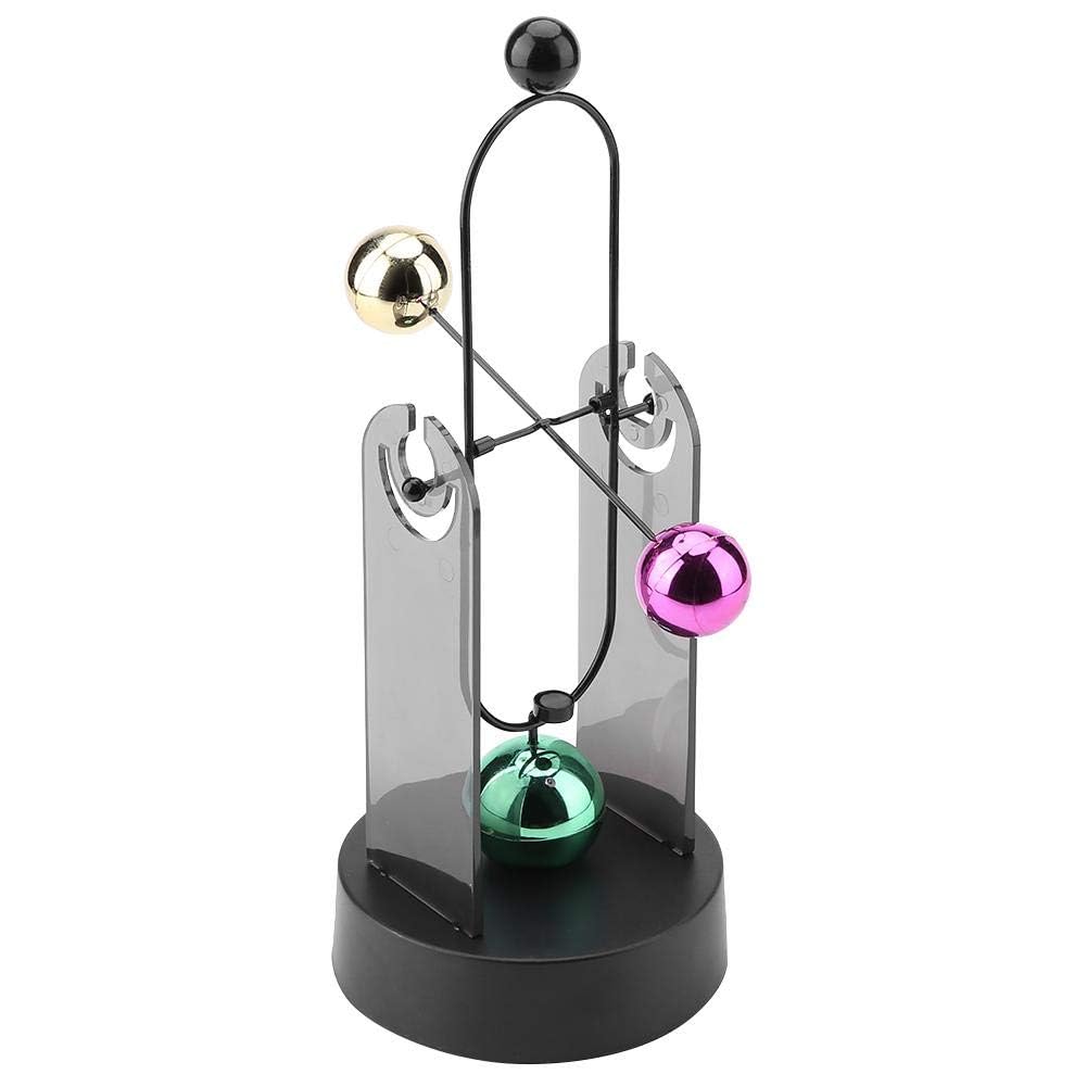 ZJchao Perpetual Motion Machine, Electronic Swinging Model, Art Craft Decoration Perpetual Motion Swing Balance Balls Office Desk Science Ornament Home Decor Gift(No Batteries Included)