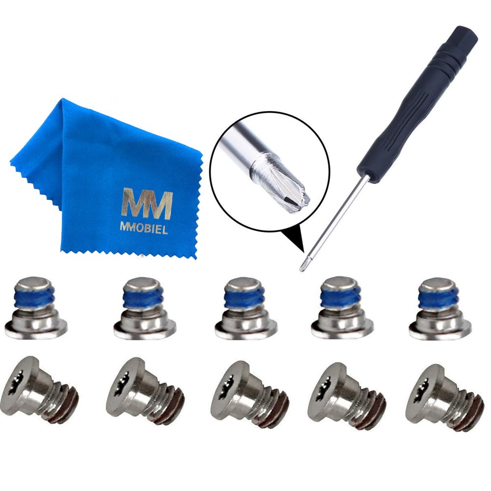 MMOBIEL 4X Rubber Case Feet pad with 10x Screws (3 Long and 7 Short) and Tool Compatible with MacBook Pro (Not Retina)