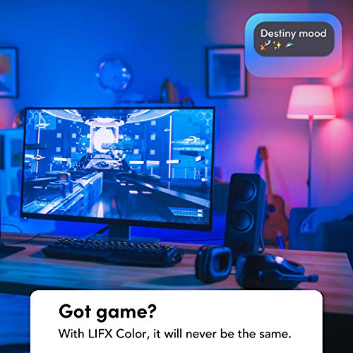 LIFX color, A19 1100 lumens, Wi-Fi Smart LED Light Bulb, Billions of colors and Whites, No bridge required, Works with Alexa, Hey Google, HomeKit and Siri multicolor (Pack of 2)
