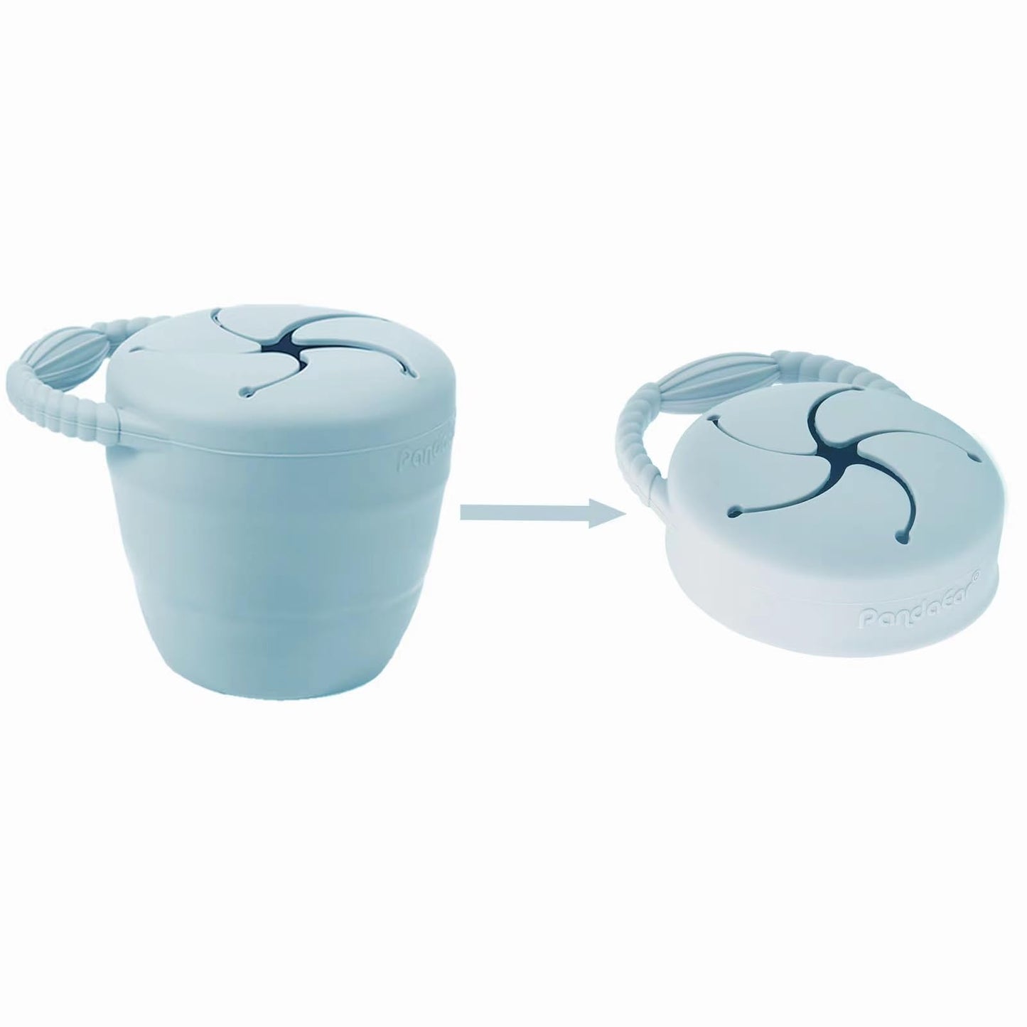 PandaEar Silicone Baby Feeding Set | 11PCS Baby Led Weaning Supplies Self Feeding Utensils | Divided Suction Plate Bowl Bibs Sippy Cup with Baby Food Pouch Snack Container Spoons Forks, Blue