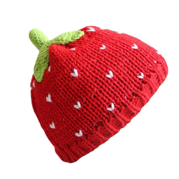 Y2k Beanie for Women Strawberry Crochet Hats Demon Beanies Cute Hat Grunge Emo Slouchy Warm Knitted Hats