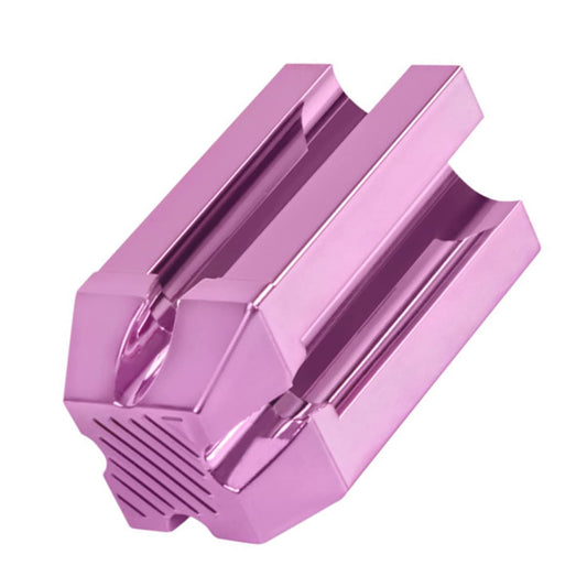 Angoily Eyebrow Pencil Sharpener Tool, Makeup Pencil Sharpening Slot for Brow and Eye Liner, Compact Plastic Design in Violet, 1.57 X 0.78 X 0.78 Inch