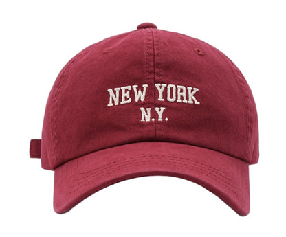 Top Baseball Caps for Women-Men Outdoor Baseball Hats New York Golf Sports Hat Curved-Brim UV Protection