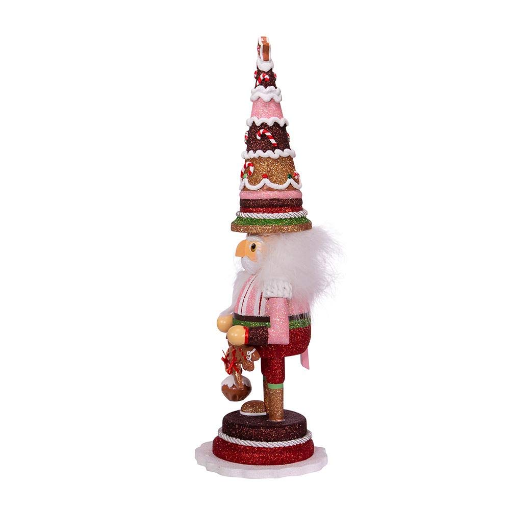17.5-Inch Hollywood Gingerbread Tree Hat Nutcracker, Multicolor