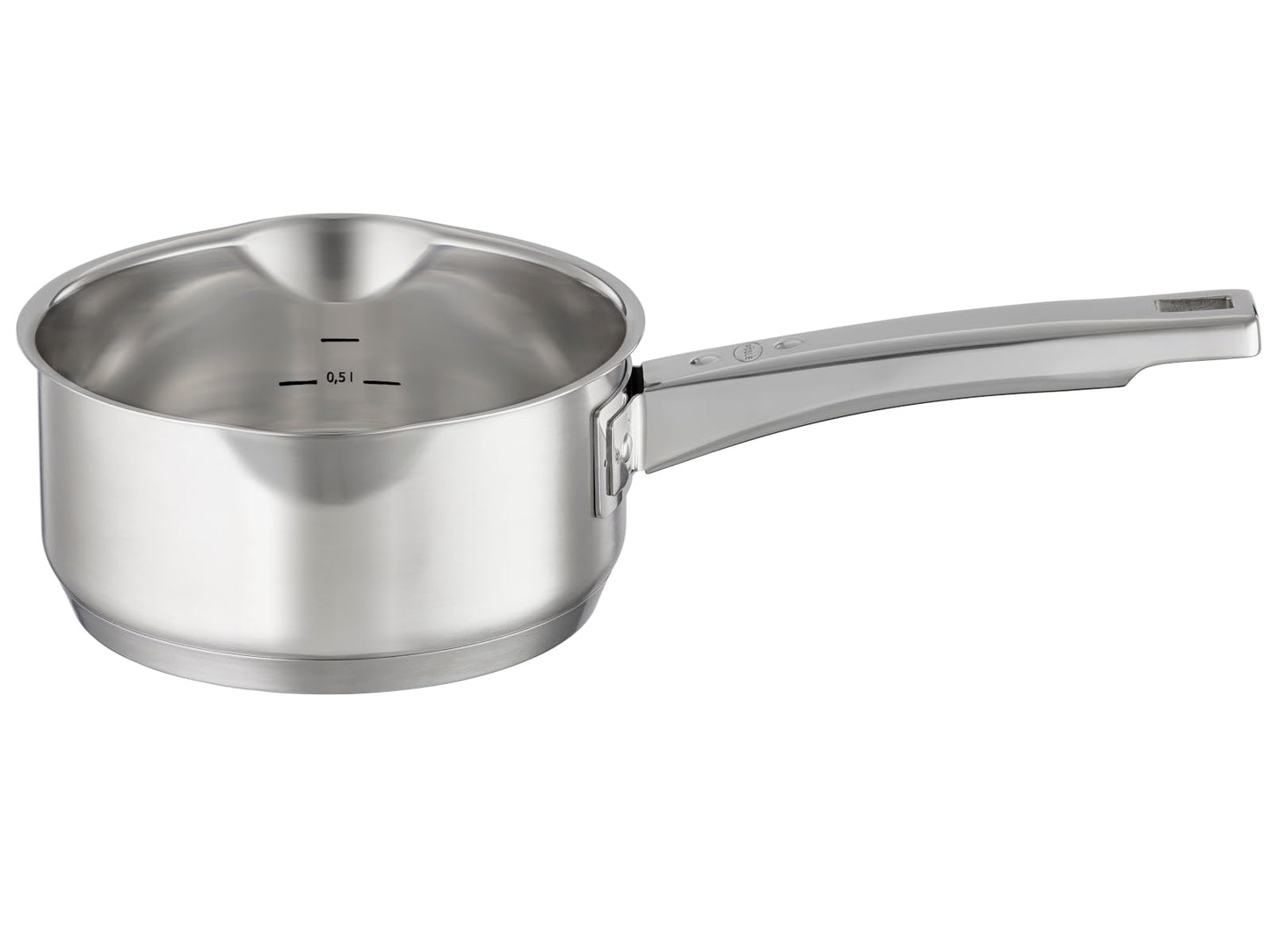 RÖSLE EXPERTISO 4-Piece Pot Set, Universal Pot Set with 3 Pots and 1 Saucepan, 18/10 Stainless Steel, Glass Lids, Scale on Inside, Suitable for Induction Cookers, Dishwasher Safe