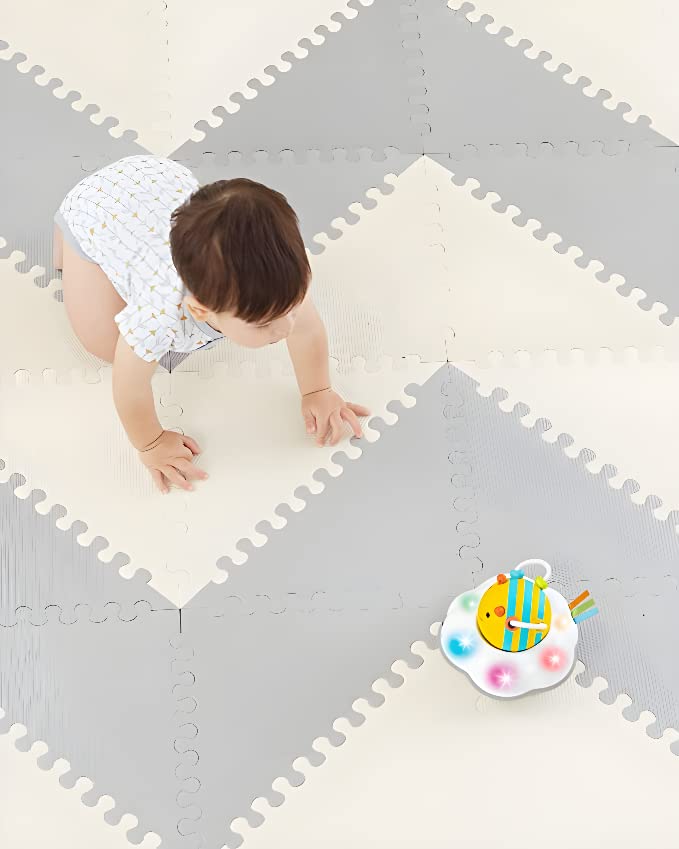 Soft Non-Toxic Baby Play Mat | Toddler Playmat | 72 Pcs 51.2 in x 64 in | Colorful Jigsaw Puzzle PlayMatFoam Floor Mats for Kids & Babies | EVA Foam Interlocking Tiles for Gym, Nursery, Playroom