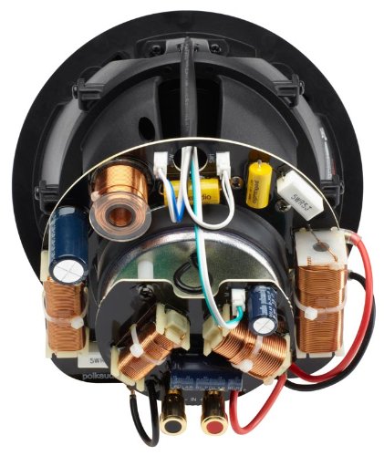 Polk Audio 70-RT 3-Way in-Ceiling Speaker (2.5” Driver, 7” Sub) - The Vanishing Series | Power Port | Paintable Grille | Dual Band-Pass Bass Ports White