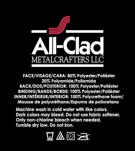 All-Clad Silicone Oven Mitts: Heat Resistant up to 500 Degrees - 100% Cotton & Silicone, 14"x7" Oven Mitt for Kitchen and Barbecue, 2-Pack, Black