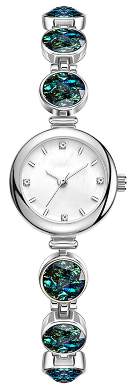 ADSBIAOYE Women's Watches Luxury Vintage Crystal Diamond Bracelet Watch Ladies Fashion Dress Quartz Wrist Watch Stainless Steel Waterproof Gift Watch (01 Silver)