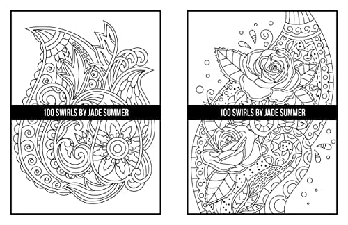 100 Swirls Coloring Book: For Adults with Fun, Easy, and Relaxing Designs