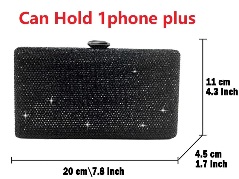 Boutique De FGG Purple Crystal Evening Bags for Women Formal Party Box Clutch Wedding Rhinestone Handbags Bridal Clutch Purse,Mini