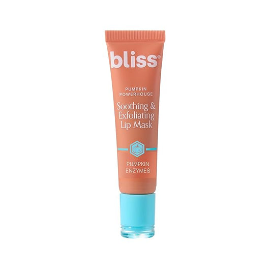 Bliss Pumpkin Powerhouse Exfoliating & Soothing Lip Mask | Hydrating Overnight Lip Balm Mask for Dry Lips