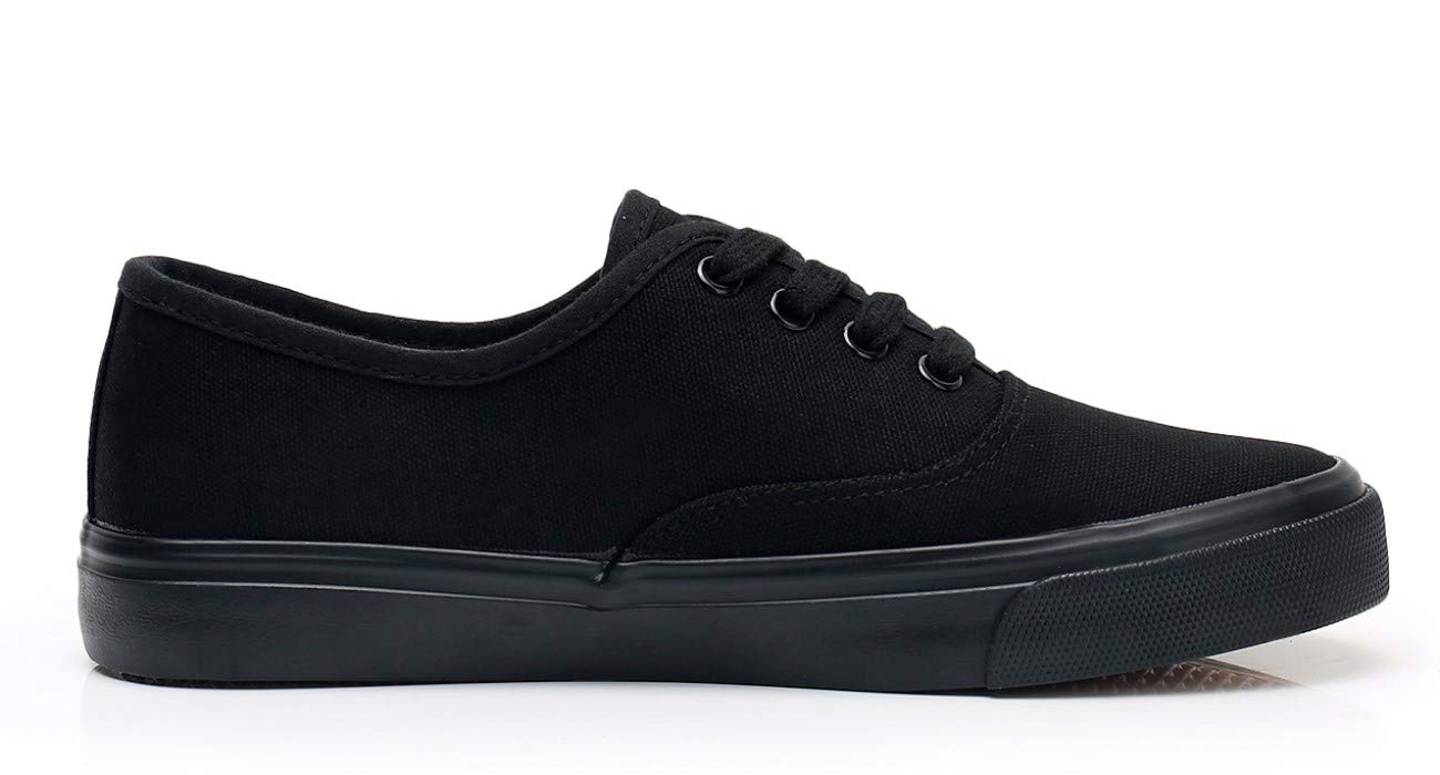 Cull4U Women's Laid Back Footwear Low-Top Sneaker Shoe (5 M US,All-Black)