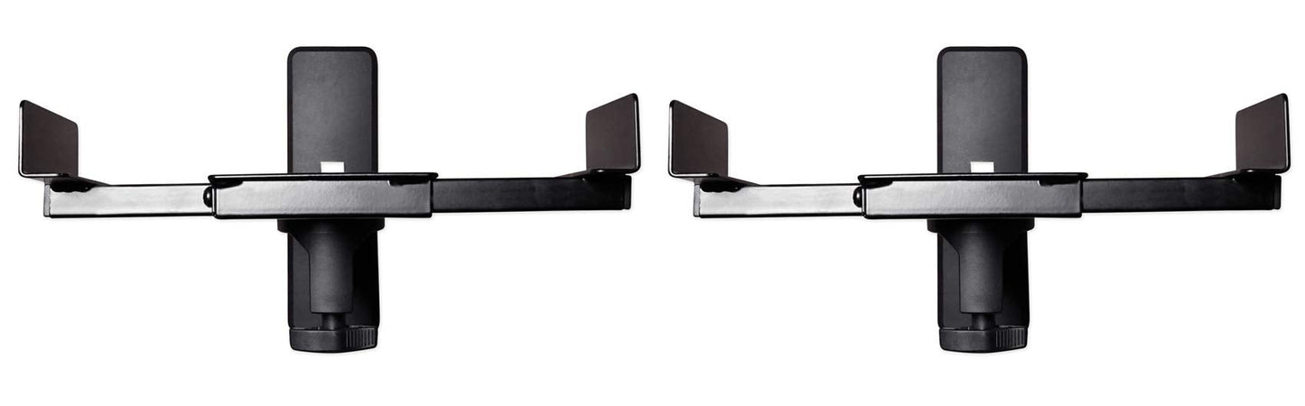 Rockville RHSB8 Adjustable Wall Mount Speaker Brackets (Pair), 180-Degree Swivel, 10-Degree Tilt, 40lb Capacity, Perfect for Home Theater and Studio Monitors