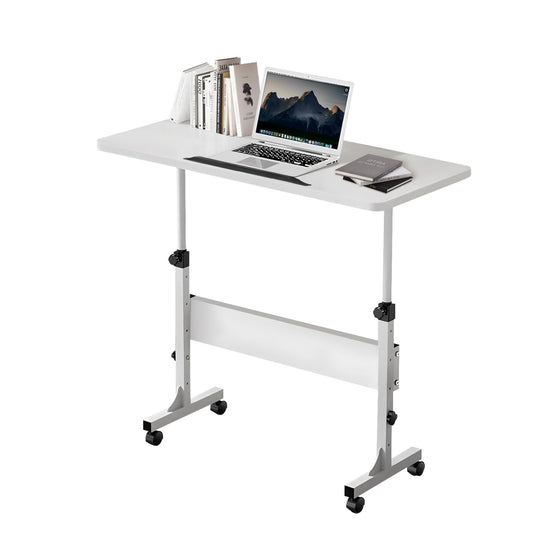 WXJHL Small Standing Desk Adjustable Height Rolling Computer Desk Portable Laptop Desks with Wheels