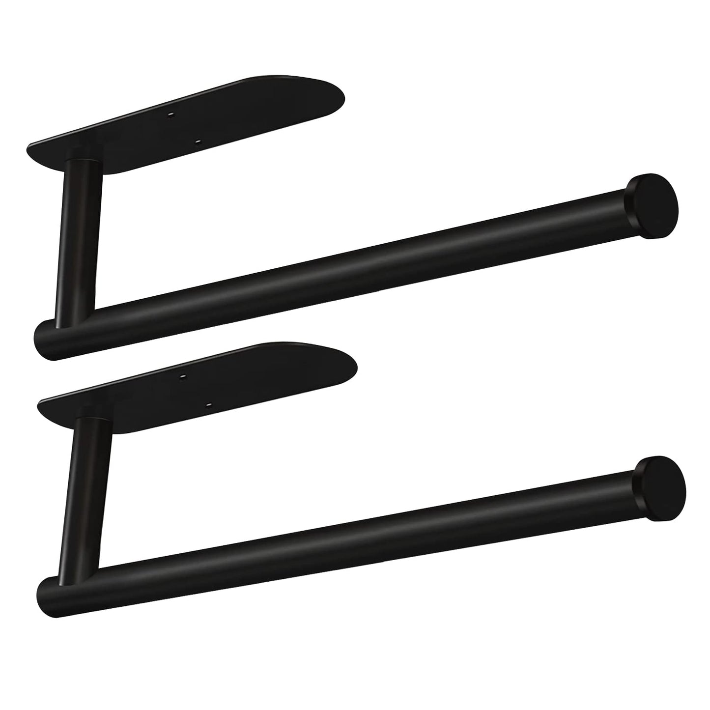 Paper Towel Holders-Blcak,Paper Towels Rolls - for Kitchen,Paper Bulk- Self-Adhesive Under Cabinet,Both Available in Adhesive and Screws,Stainless Steel