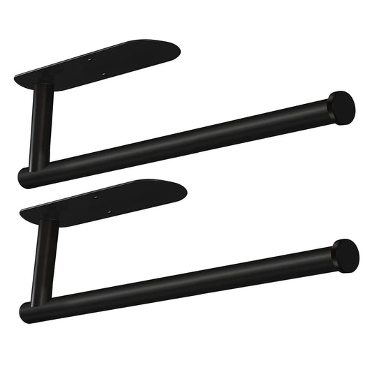 Paper Towel Holders-Blcak,Paper Towels Rolls - for Kitchen,Paper Bulk- Self-Adhesive Under Cabinet,Both Available in Adhesive and Screws,Stainless Steel