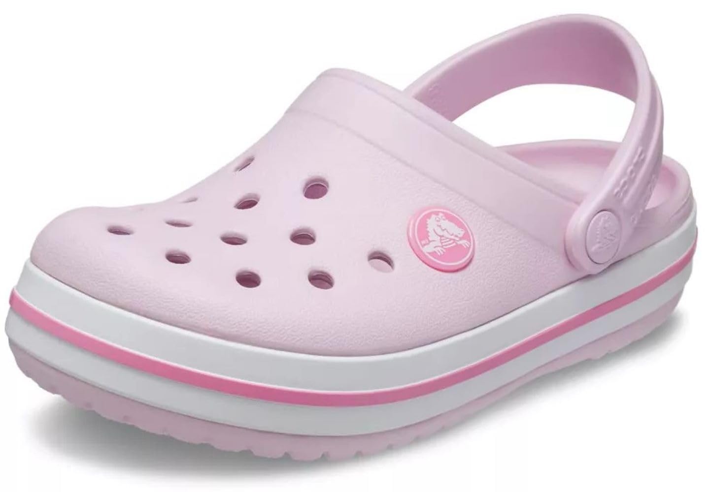 Crocs Unisex-Child Crocband Clogs (Todder Shoes), Ballerina Pink, 5 Toddler