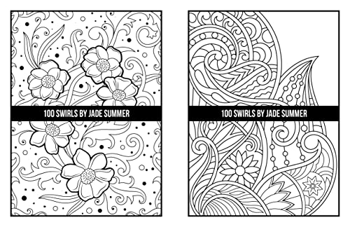 100 Swirls Coloring Book: For Adults with Fun, Easy, and Relaxing Designs