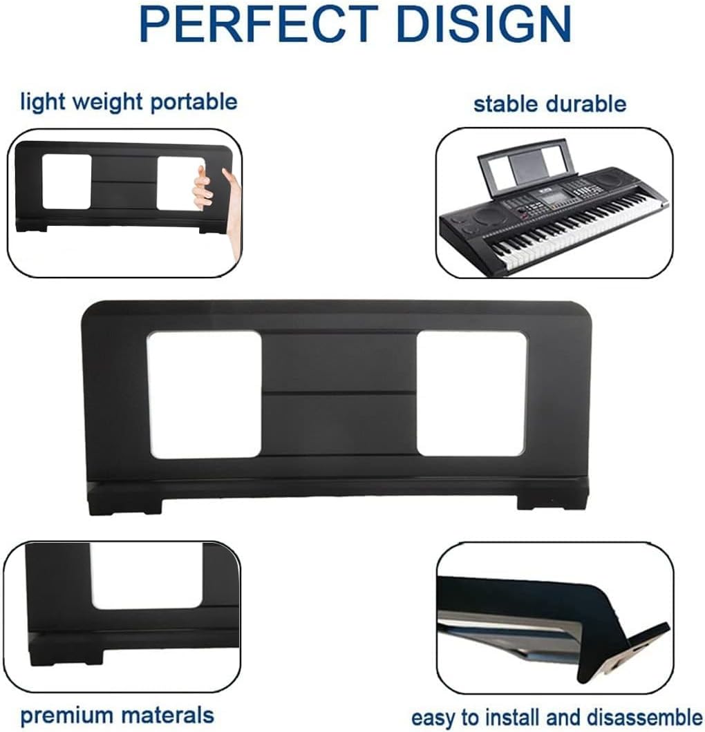 Konper Original Large Music Stand. Compatible with Yamaha PSR/YPT/KB/P/DGX Series Keyboard Music Score Stand, Keyboard Sheet Music Stand with 4 Music Book Clip