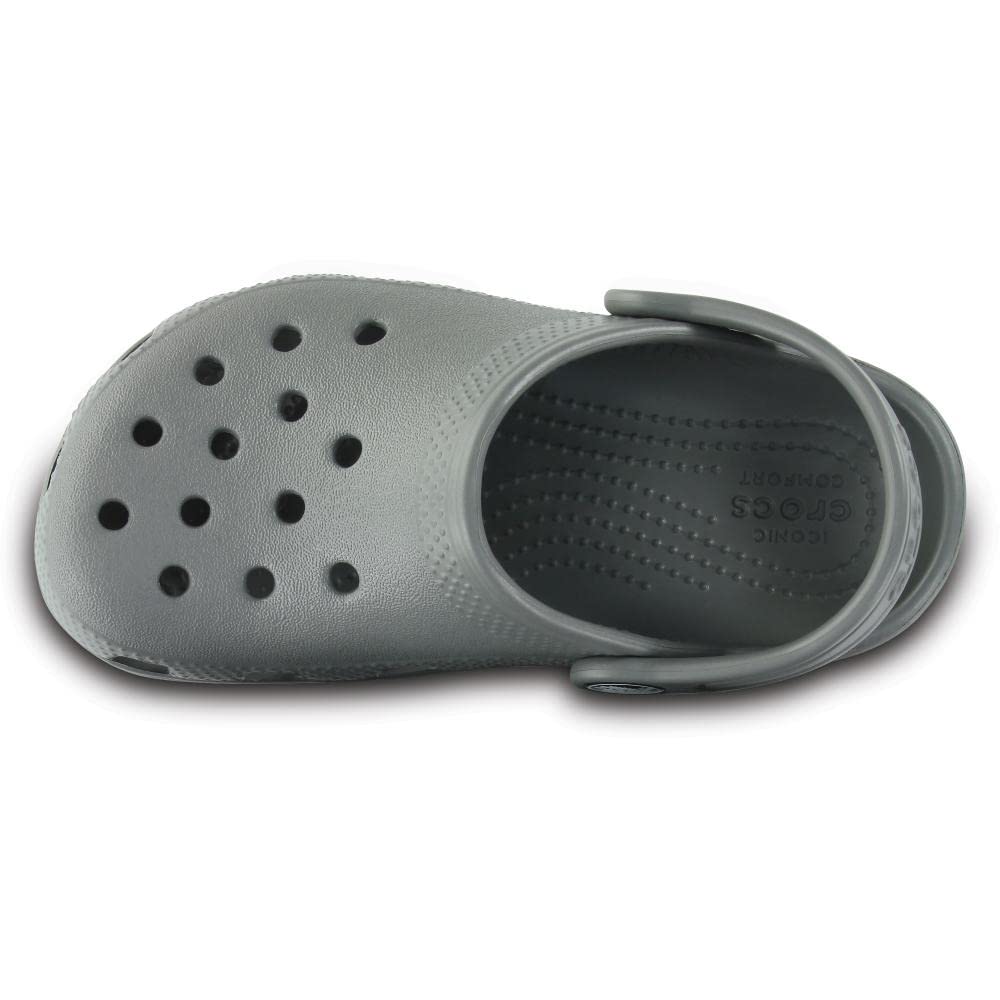 Crocs Kids Classic Clog (Toddler) - Clogs for Kids - Synthetic Upper - Ventilation Holes - Round Toe Slate Grey 4 Toddler M