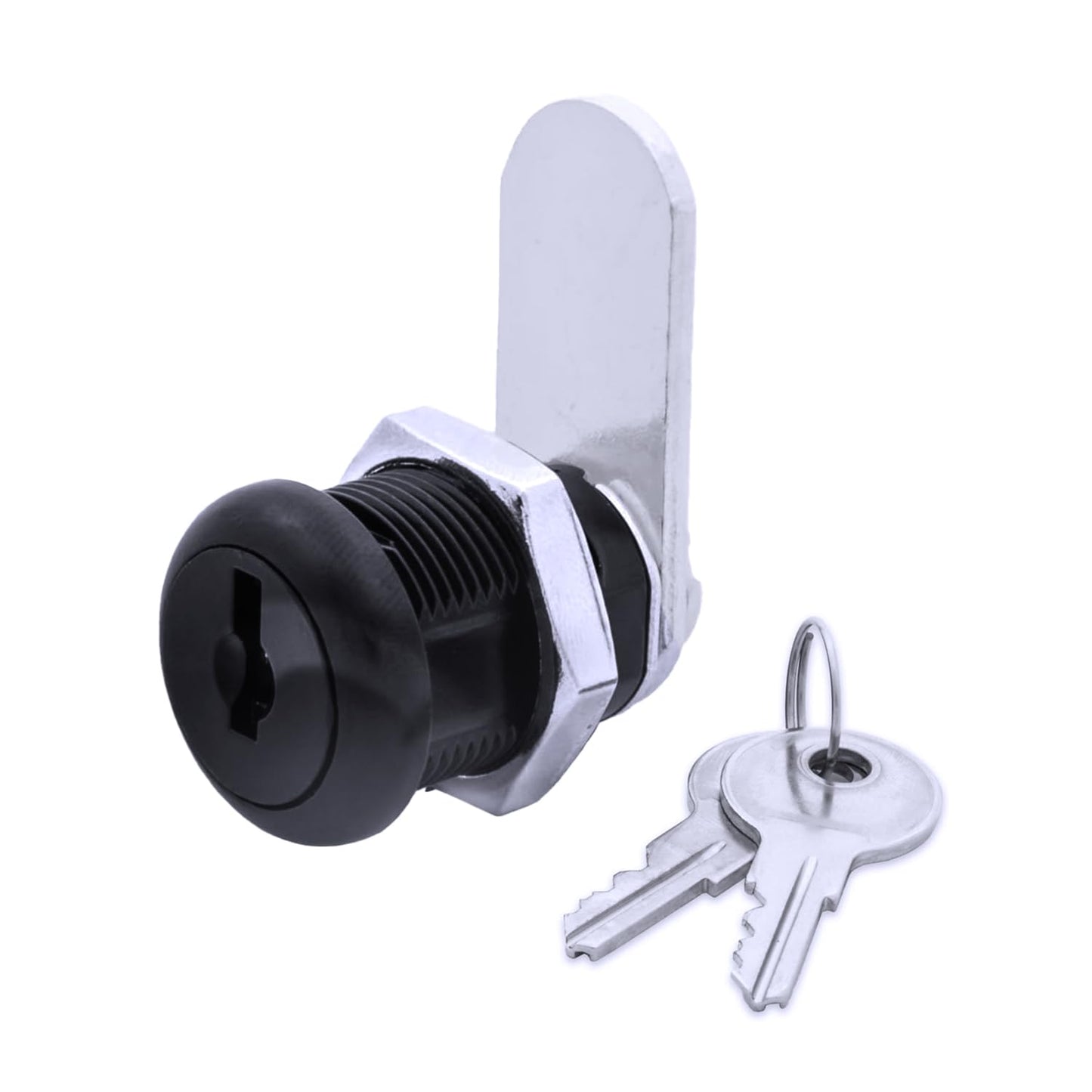 FJM Security 8500A-BLK-KD Disc Tumbler Cam Lock, Lock for Smart Home, Cabinet Locks Baby Proofing Solution, Drawer Lock for Home Improvement, with 5/8" Cylinder, Keyed Different, Black Finish