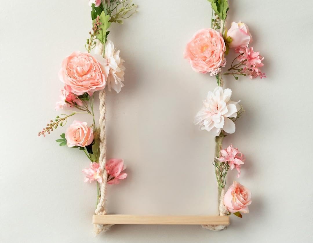 Blush Peony Flowers, OrgMemory Rose Flower Vine, Light Pink Flower Garland, 6' Floral Garland for Wedding Decor Home Table Runner Mantle Decoration