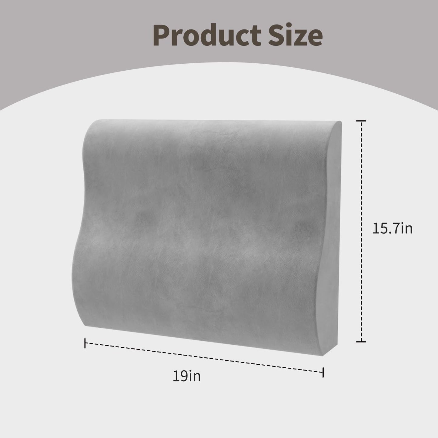 GIVANLEE Lumbar Support Pillow for Recliner Chair/Accent Chair/Couch,Comfy Back Support Pillow with Gel Memory Foam,Recliner Cushions for Back Rest,Pain Relief,Reading,Washable Cover