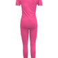 TOPONSKY Women Mujer 2 Piece Outfits Work Jogger Sets Workout Hot Pink,L