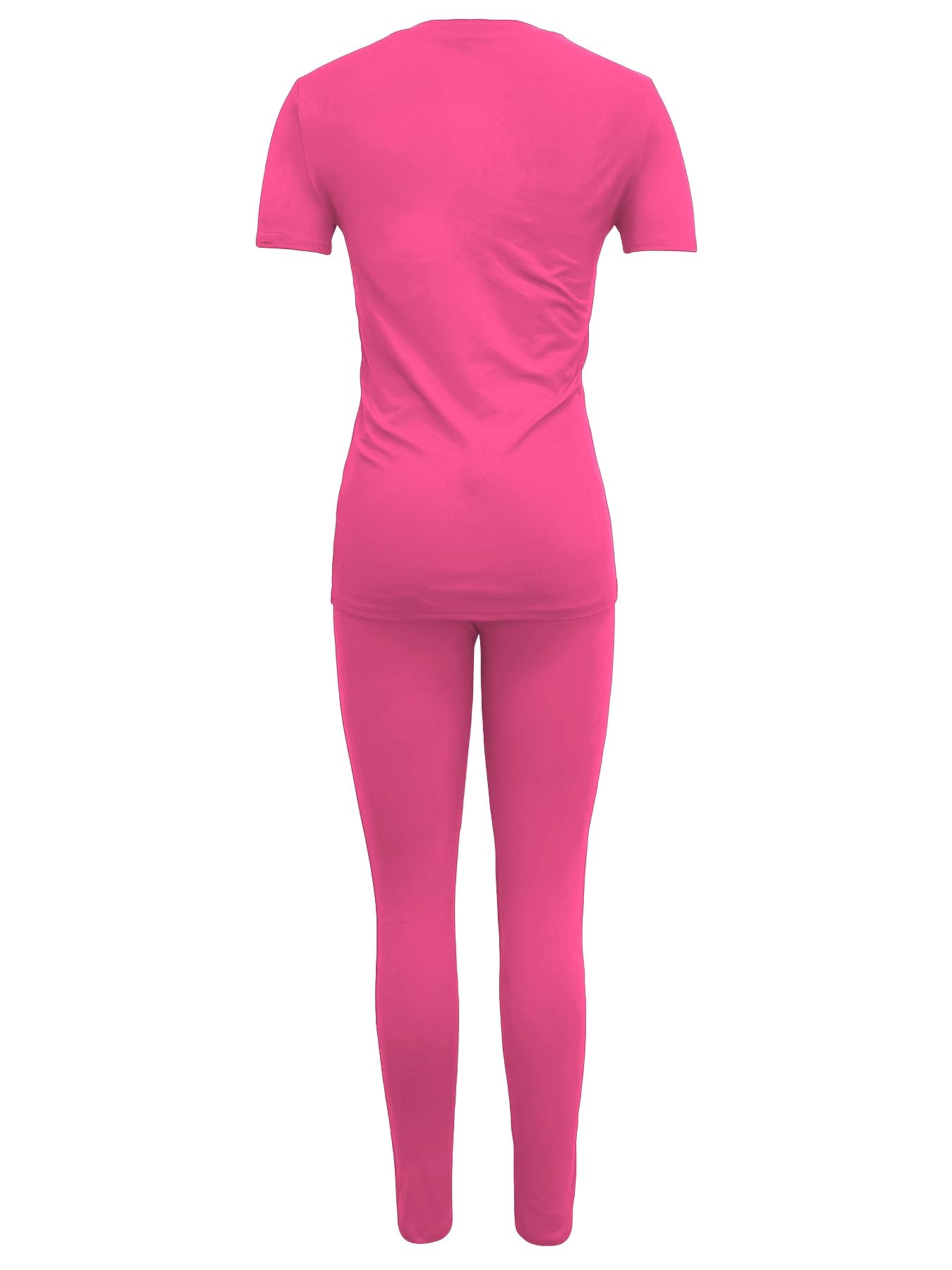 TOPONSKY Women Mujer 2 Piece Outfits Work Jogger Sets Workout Hot Pink,L