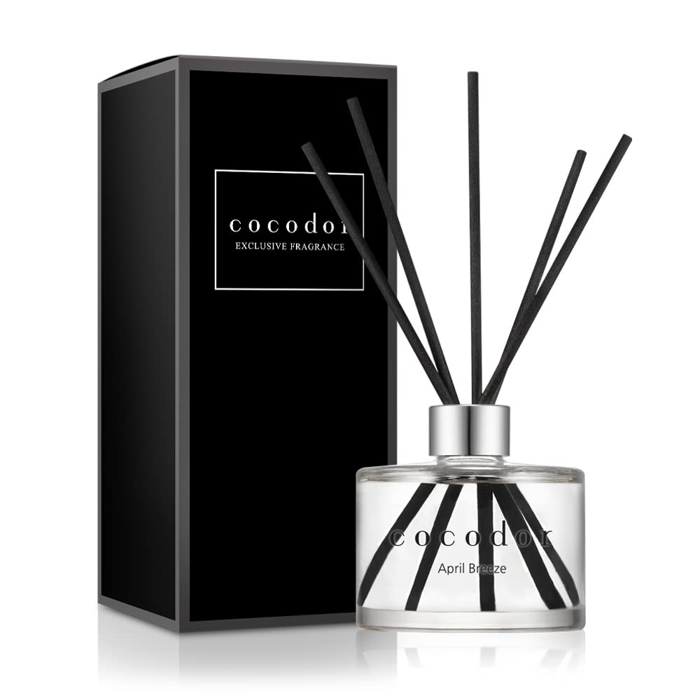 COCODOR Signature Reed Diffuser Set/April Breeze / 6.7oz /1 Pack/Home Fragrance Diffuser, Oil Scent Diffuser for Bathroom Shelf Decor
