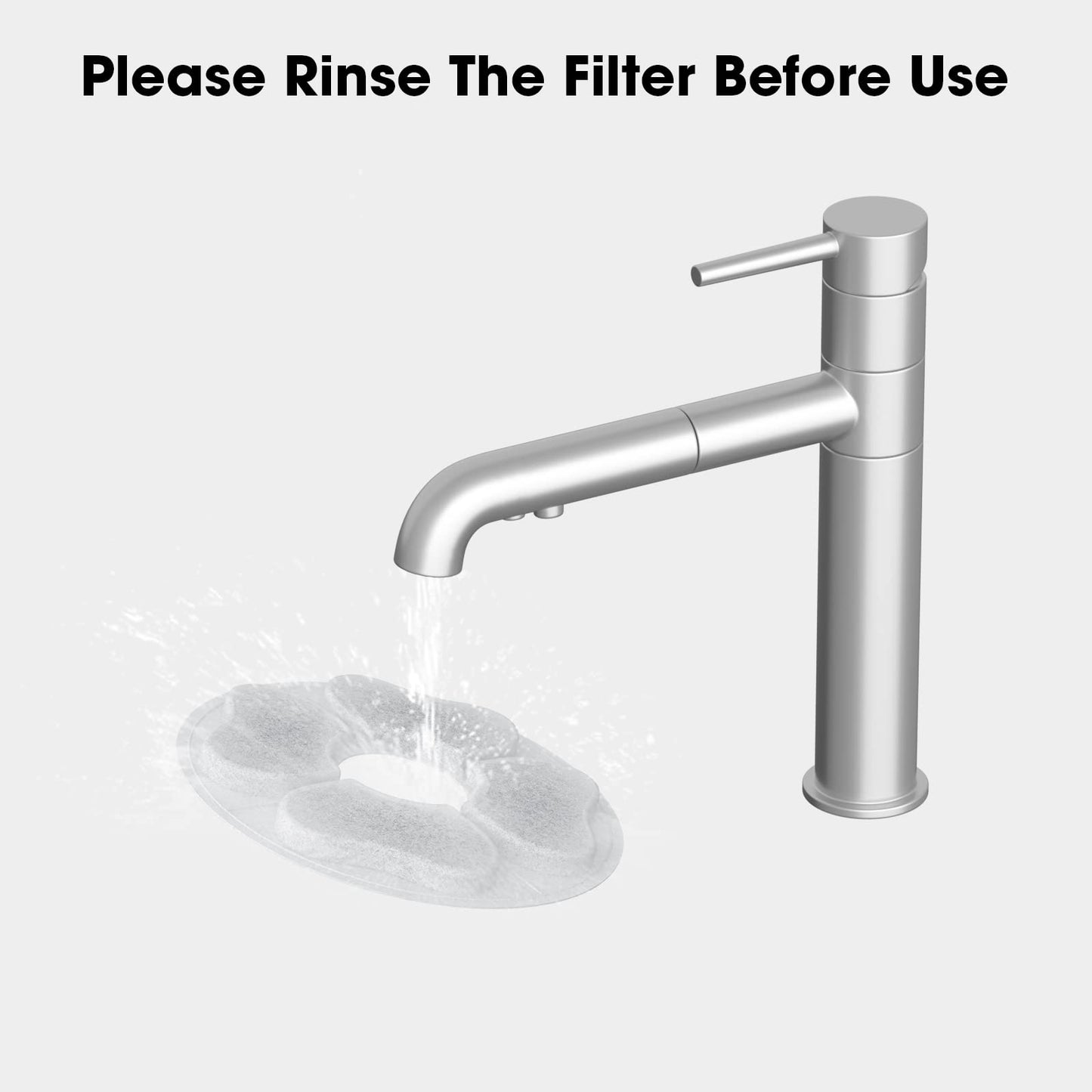 DEEIPET 8 Packs Cat Water Fountain Food Grade Replacement Filters & Sponges for 74oz, 135oz Automatic Pet Fountain Dog Water Dispenser