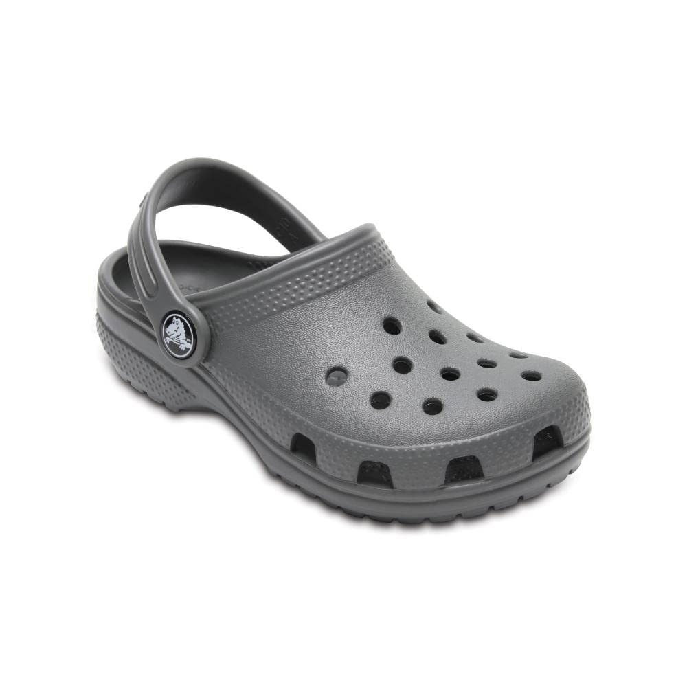 Crocs Kids Classic Clog (Toddler) - Clogs for Kids - Synthetic Upper - Ventilation Holes - Round Toe Slate Grey 4 Toddler M