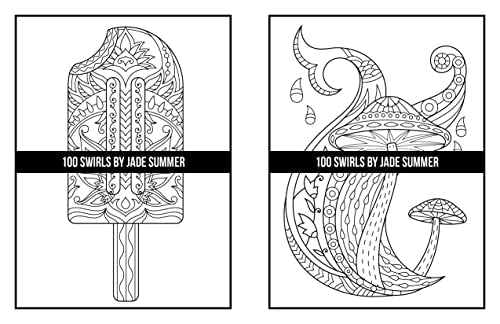 100 Swirls Coloring Book: For Adults with Fun, Easy, and Relaxing Designs