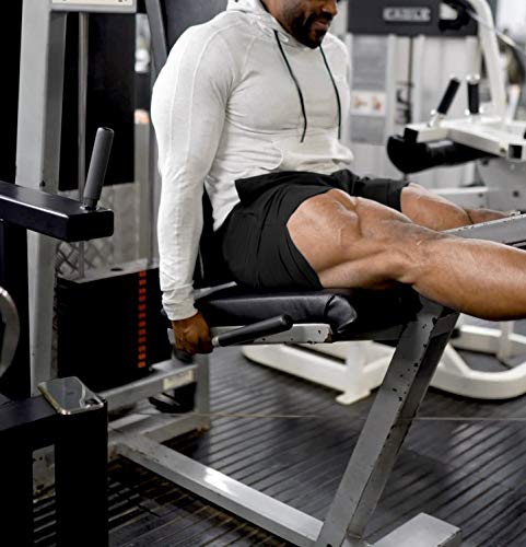 EVERWORTH Men's Athletic Shorts Gym Workout Short Shorts Casual Shorts Running Bodybuilding 5 Inch Inseam Shorts BlueBK US M