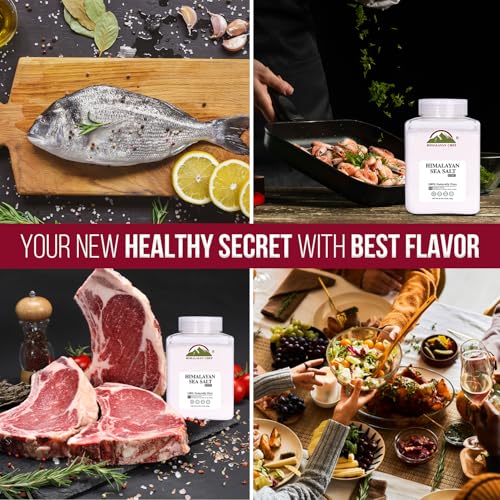 Himalayan Chef Sea Salt Fine Grain, 5 lbs | Rich Minerals, 100% Natural and Unrefined Sea Salt Fine Organic Minerals