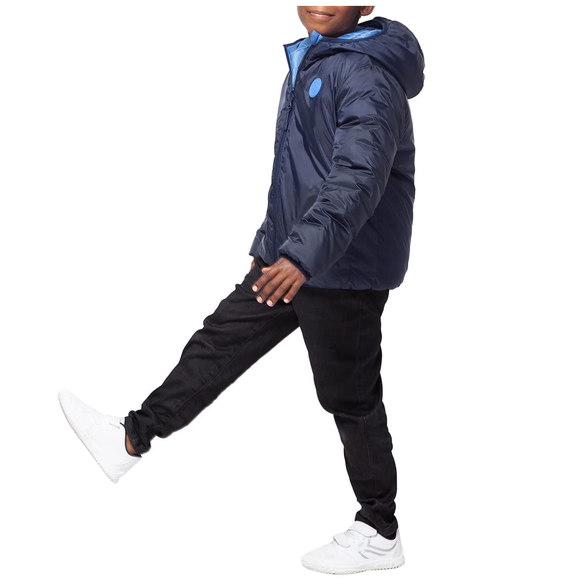 Rokka&Rolla Boys' Reversible Lightweight Puffer Jacket Hooded Water-Resistant Winter Coat