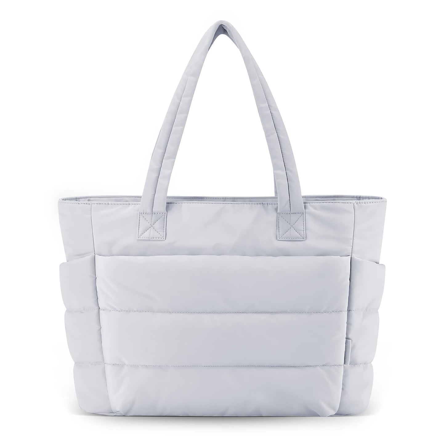 keppesring Tote Bag for Women,single shoulder handbag,with partition and zipper ladies handbag，suitable for travel,work Sport(Light Grey)