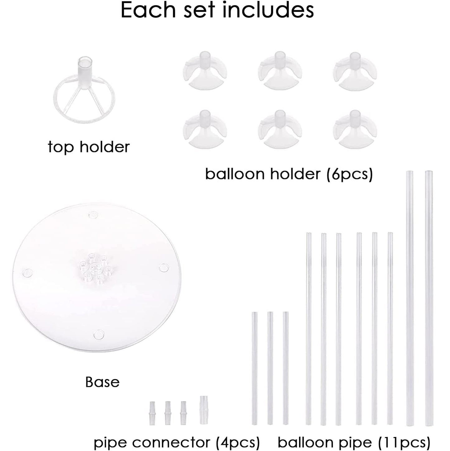 ROYUYE 10 Sets of Balloon Stands for Table Balloon Stand Allowing Balloons To Float Without Helium Tank Balloon Holder Decorations for Birthday Party Wedding Festival Christmas