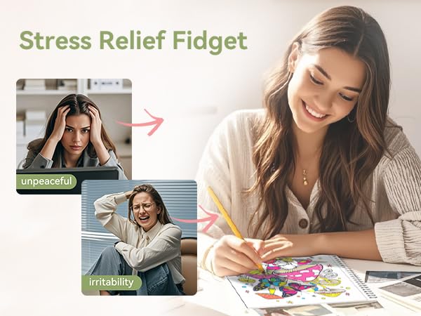 69 Calming Patterns Adult Coloring Books for Women Relaxation 3 Pack Large Print Mandala Animal Mushroom Spiral Bound Stress Relief Color Book for Adults and Teens to Relax and Relieve Anxiety