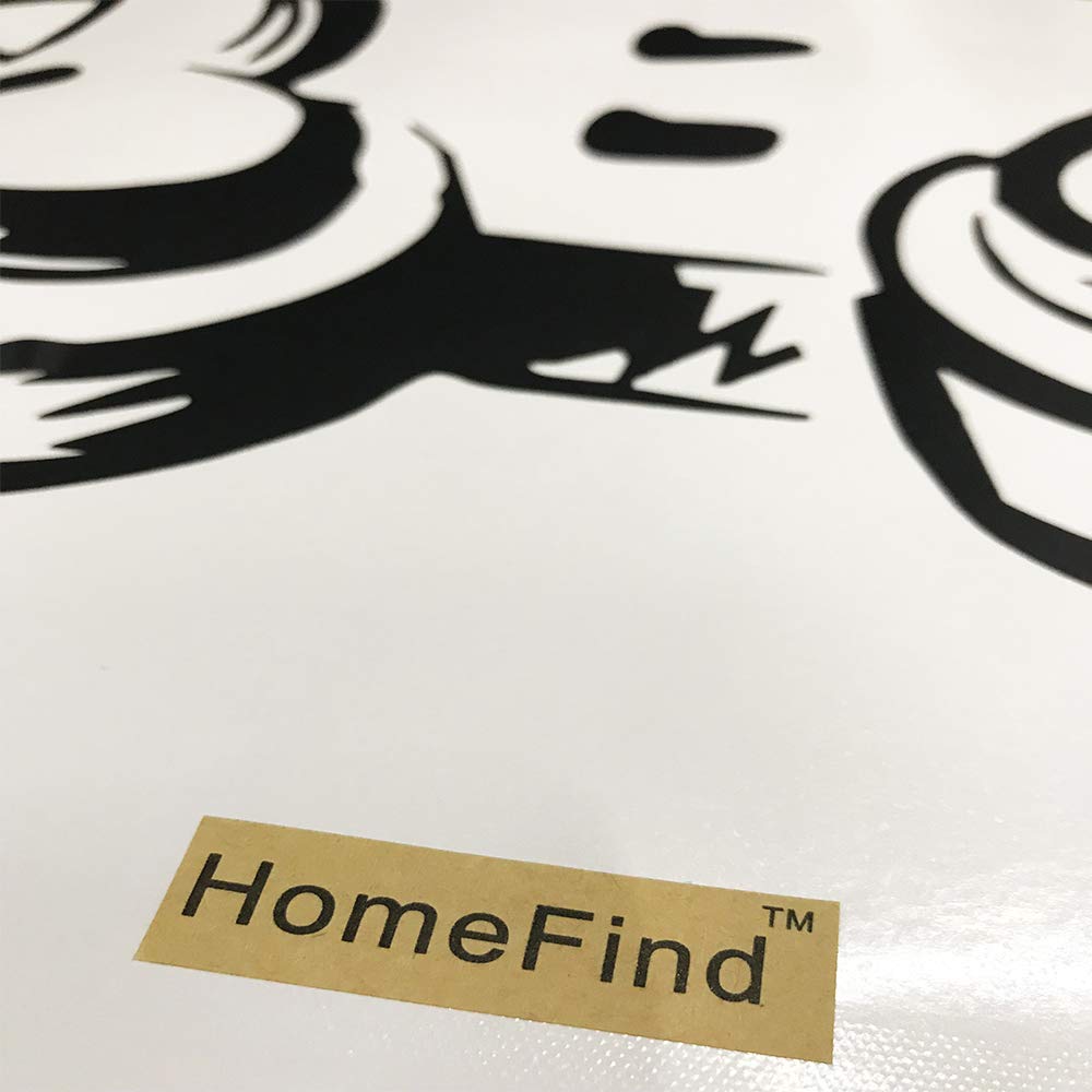 Home Find (Black 37 inches x 25 inches) Deer Buck and Doe Set of 2 Vinyl Decals Reindeer Wilderness Scene Wall Stickers Living Room Sofa Background Art Wall Decals Festival Christmas Wall Ornaments